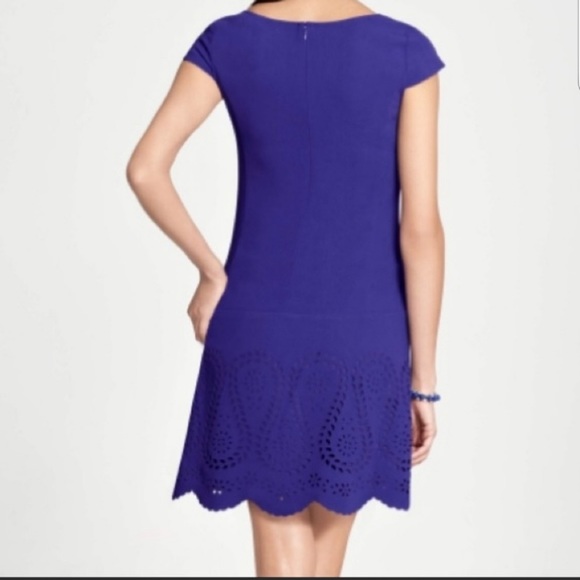 Ann Taylor Purple Eyelet Dress - Picture 3 of 6